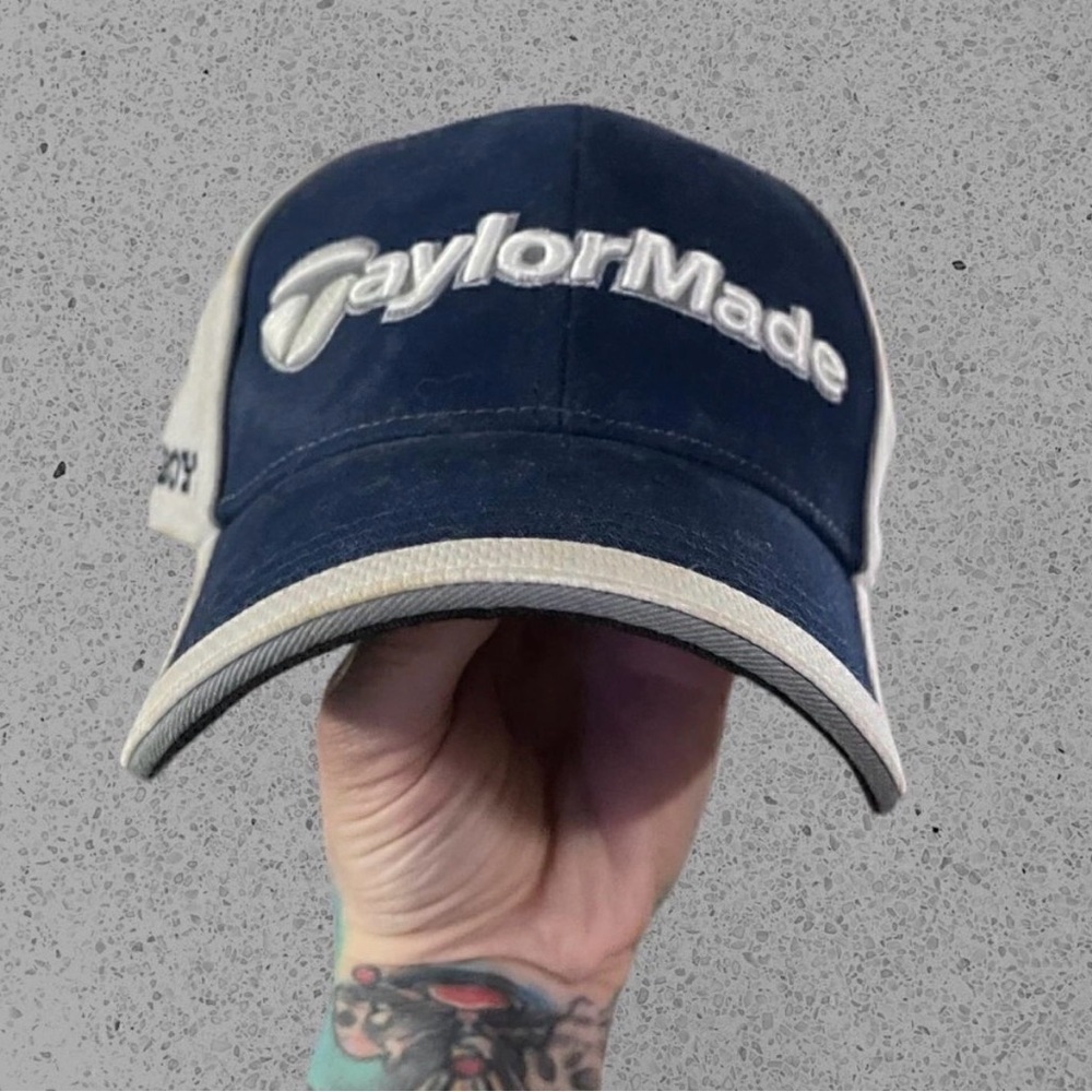 TaylorMade Navy and Gray Cap Dallas Cowboys NFL Strapback hat Golf Football